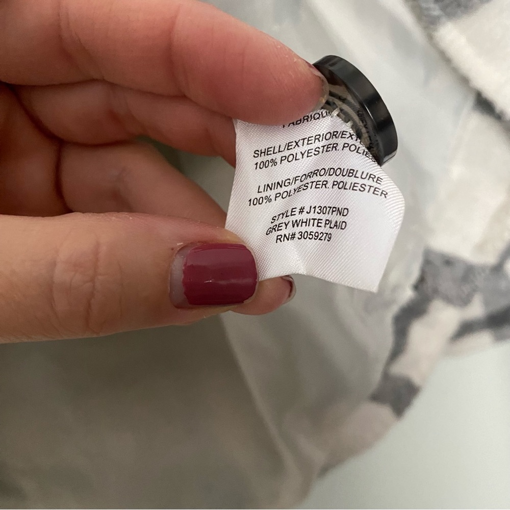 Thread & Supply Plaid Shacket Button Front Gray C… - image 8